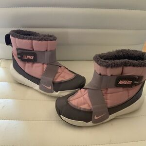 Nike Kids Pink and Black Boots
